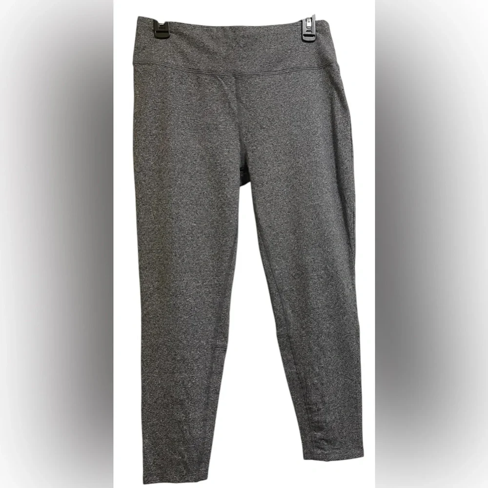 DONNA KARAN ACTIVE LEGGINGS PANTS ANKLE WOMEN CUT OUT BACK COLOR GREY SIZE LARGE - Picture 3 of 14
